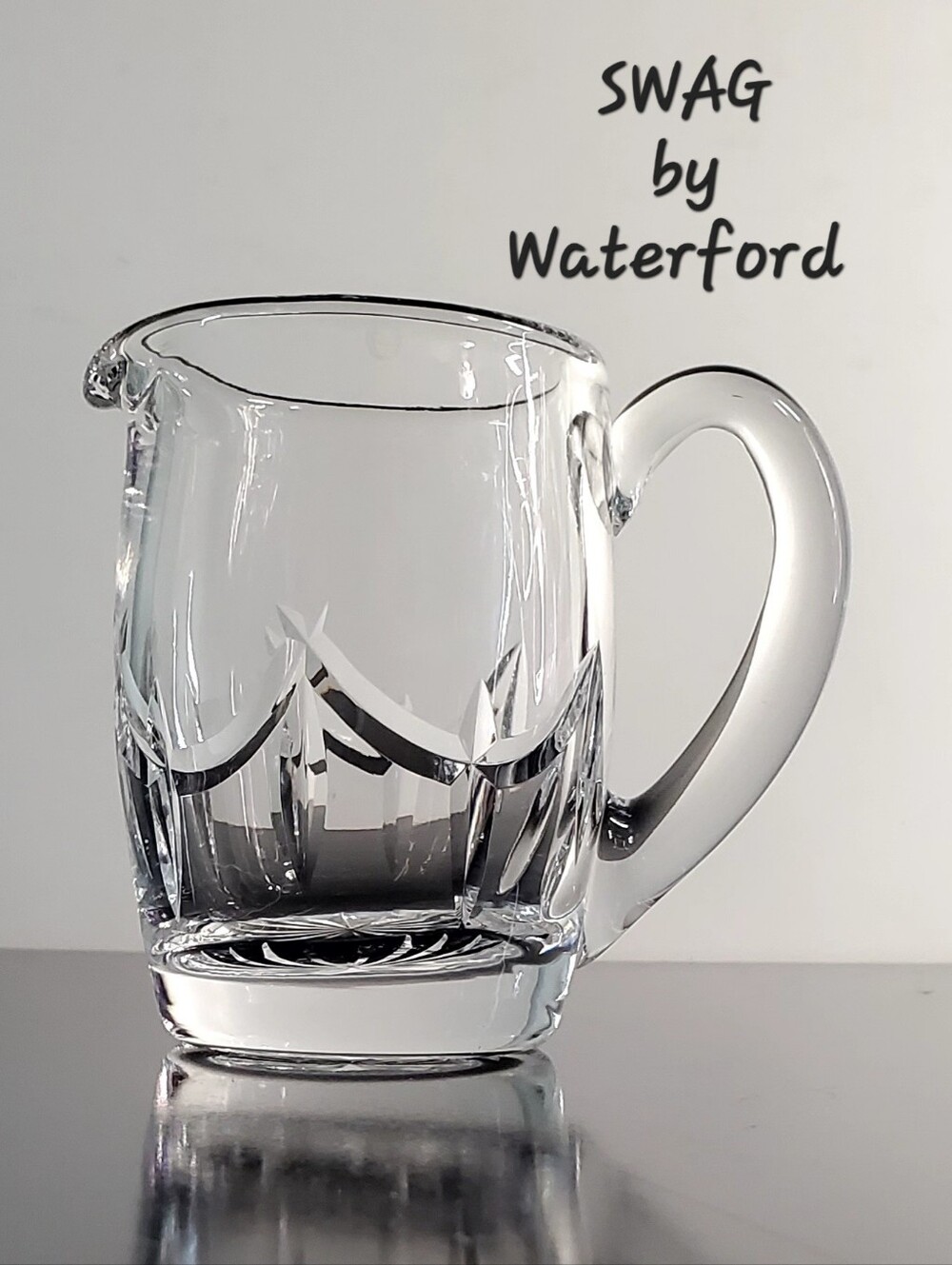 Waterford Crystal 8oz Swag Irish Crystal 4" Creamer Pitcher